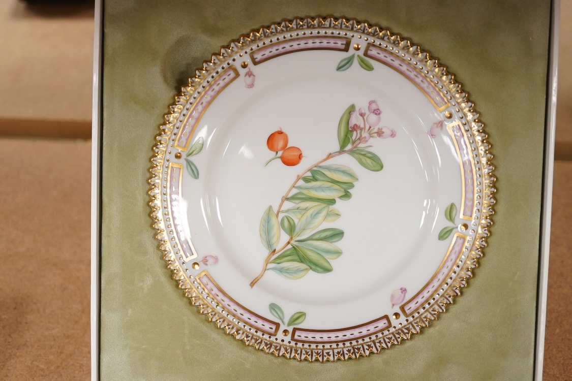 A boxed Royal Copenhagen, Flora Darcia plate, 14cm diameter